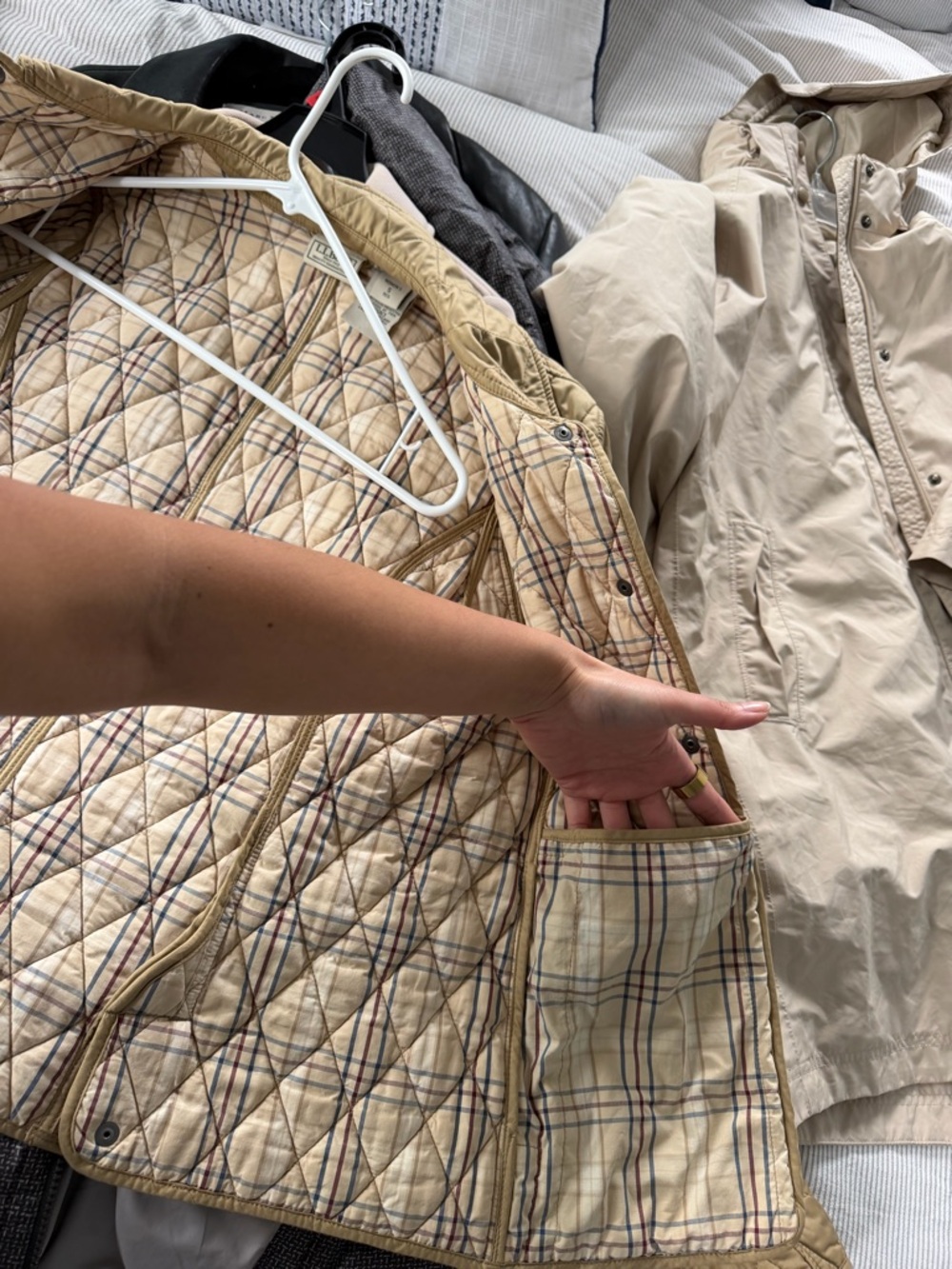 Vintage L.L. Bean Quilted Tan Puffer Jacket - Picture 10 of 16